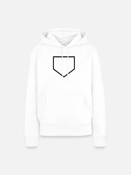 Baseball-Homeplate - Frauen Premium Bio Hoodie - Weiß