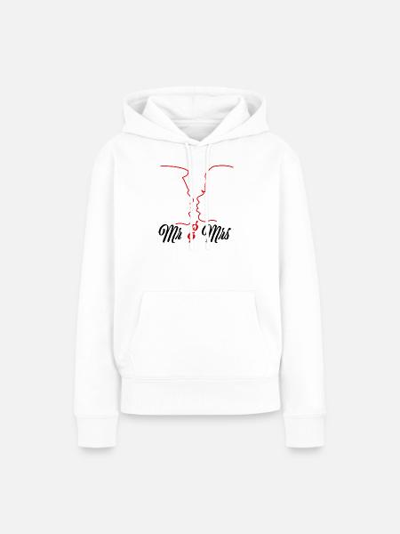 Mr. and Mrs - Just Married - Frauen Premium Bio Hoodie - Weiß