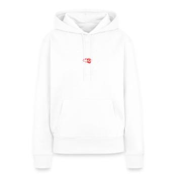 Liberale gegen Republikaner – Antifaschistischer Tee - Frauen Premium Bio Hoodie - Weiß - Vorne - Julia (174cm)