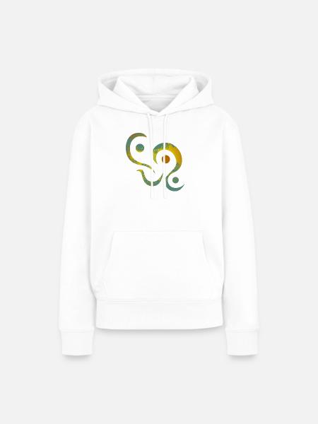 yoga-design_15 - Frauen Premium Bio Hoodie - Weiß