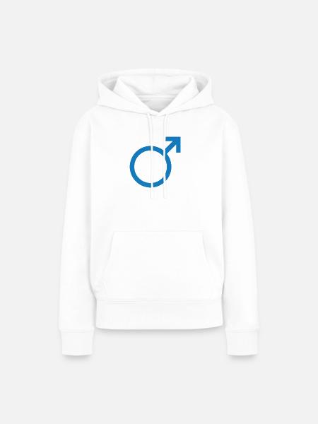 Männliches Geschlecht - Frauen Premium Bio Hoodie - Weiß
