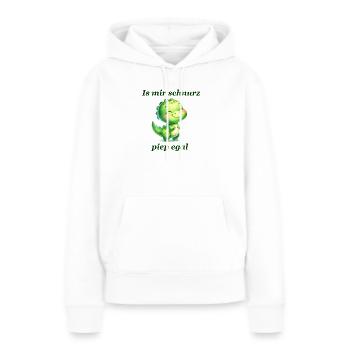 Schnurz piep egal Lustiger Spruch süßer Dino - Frauen Premium Bio Hoodie - Weiß - Vorne - Julia (174cm)