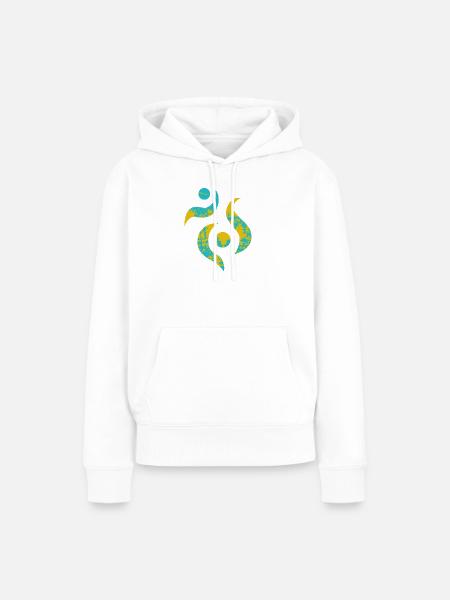 yoga-design_23 - Frauen Premium Bio Hoodie - Weiß