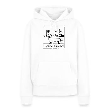 dackel hummel hummel - Frauen Premium Bio Hoodie - Weiß - Vorne - Julia (174cm)
