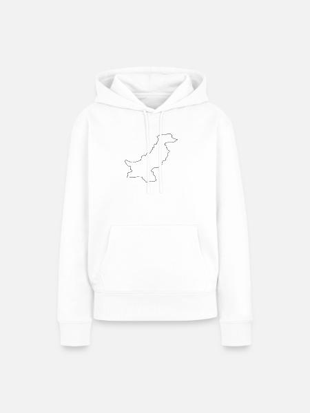 Pakistan-Karte - Frauen Premium Bio Hoodie - Weiß