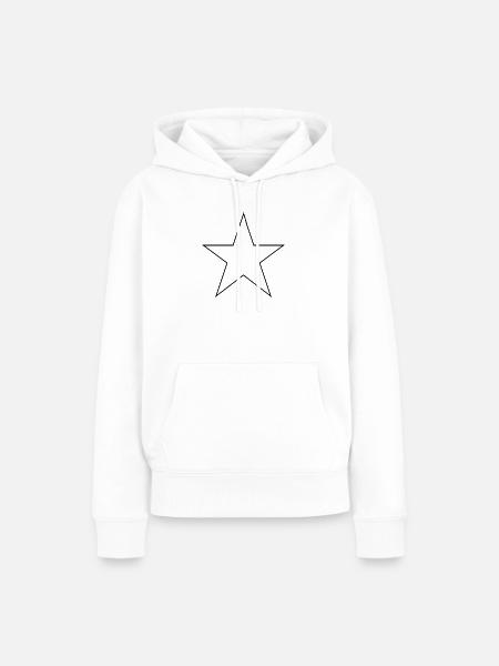 Stern - Frauen Premium Bio Hoodie - Weiß