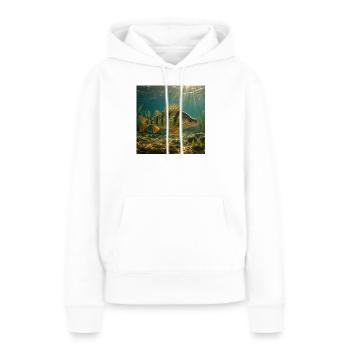 Sitze im Sonnenlicht unter Wasser - Frauen Premium Bio Hoodie - Weiß - Vorne - Julia (174cm)