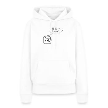 OMG - Sweat à capuche Premium bio Femme - blanc - Devant - Julia (174cm)