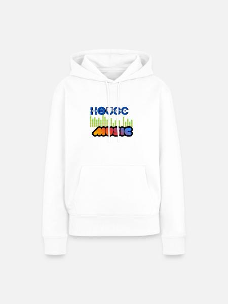 House-Musik - Frauen Premium Bio Hoodie - Weiß