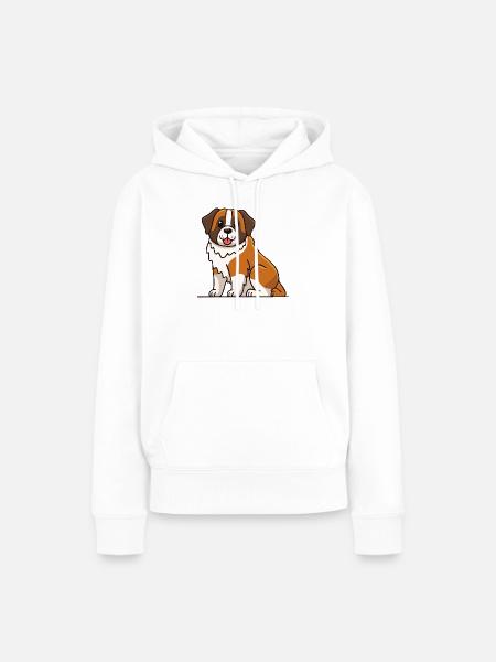 Bernhardiner (Comic) - Frauen Premium Bio Hoodie - Weiß