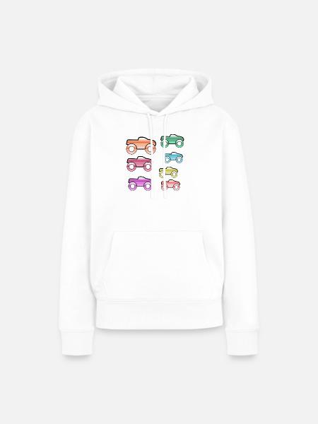 Autos - Frauen Premium Bio Hoodie - Weiß