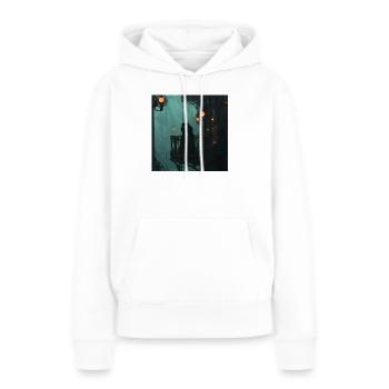 Château à vapeur de la cohésion - Sweat à capuche Premium bio Femme - blanc - Devant - Julia (174cm)