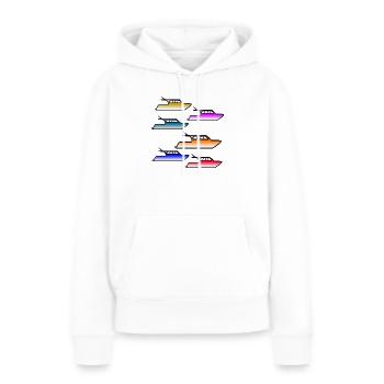 Motorboote - Frauen Premium Bio Hoodie - Weiß - Vorne - Julia (174cm)