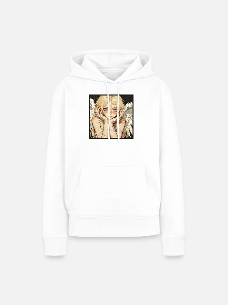 Pastellengel mit Flügelfehler - Frauen Premium Bio Hoodie - Weiß