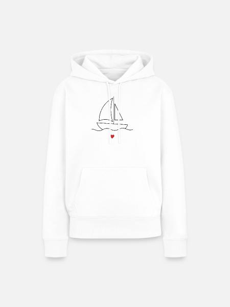 Motorboot-Sportboot - Frauen Premium Bio Hoodie - Weiß