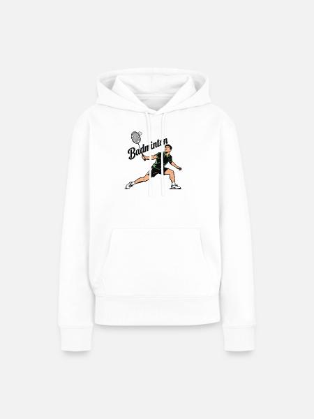 Badmintonsport - Frauen Premium Bio Hoodie - Weiß