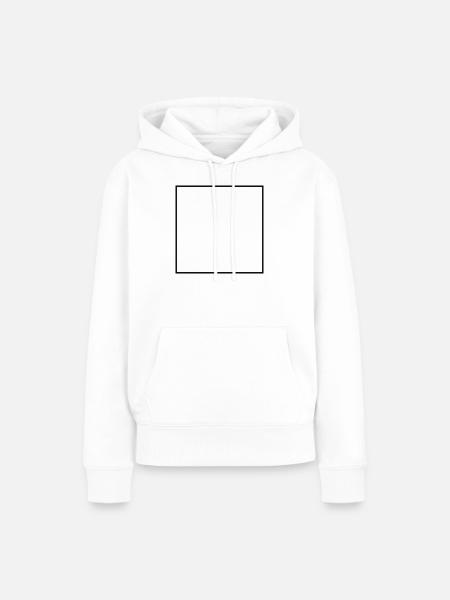 Viereck Leer - Frauen Premium Bio Hoodie - Weiß