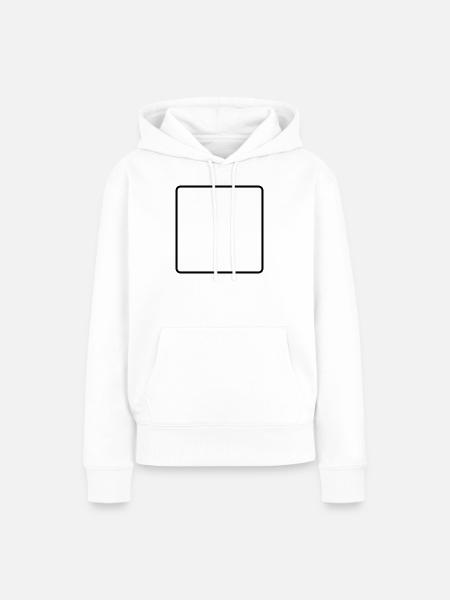 Rahmen Leer - Frauen Premium Bio Hoodie - Weiß