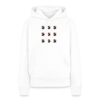 Pride-Pfeil-Mosaik - Frauen Premium Bio Hoodie - Weiß - Vorne - Julia (174cm)