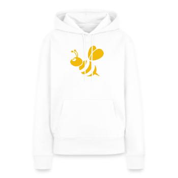 Bienchen - Frauen Premium Bio Hoodie - Weiß - Vorne - Julia (174cm)