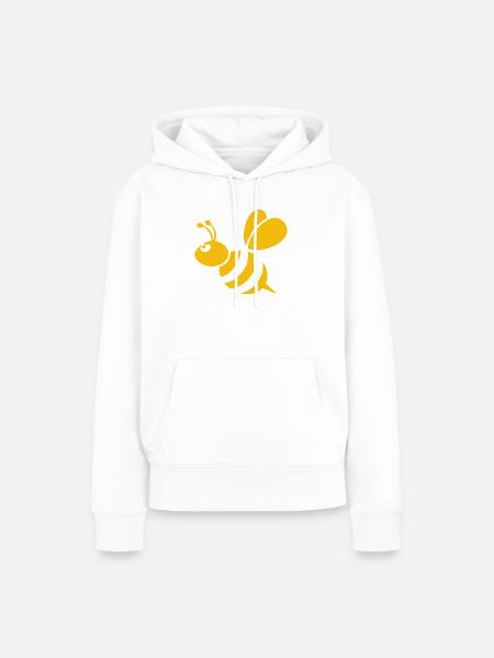 Bienchen - Frauen Premium Bio Hoodie - Weiß
