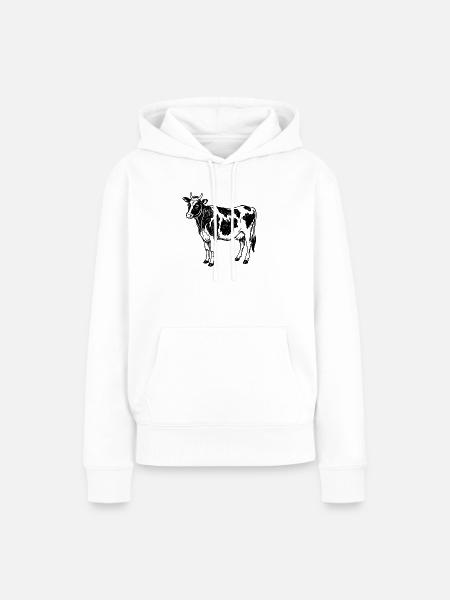 Holstein - Frauen Premium Bio Hoodie - Weiß