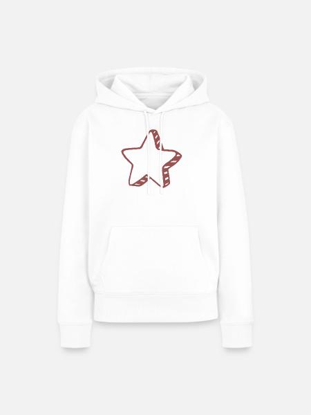 Rustic Doodle Star - Frauen Premium Bio Hoodie - Weiß