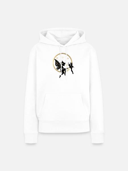Goldene Feenliebhaber - Frauen Premium Bio Hoodie - Weiß