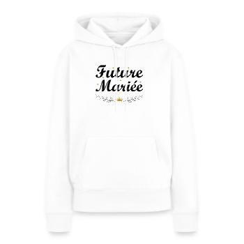 Future mariée - Sweat à capuche Premium bio Femme - blanc - Devant - Julia (174cm)