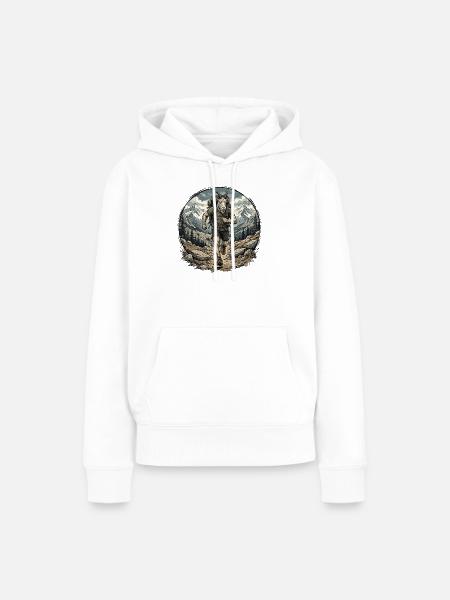 GOAT Trailrunner - Frauen Premium Bio Hoodie - Weiß