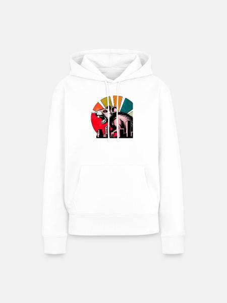 Ratten Horror - Frauen Premium Bio Hoodie - Weiß