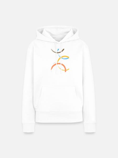 Farbige Kreise auf der Straße - Frauen Premium Bio Hoodie - Weiß