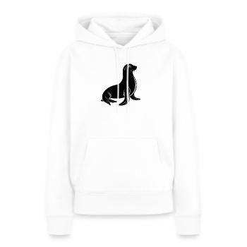 Otaon de mer - Sweat à capuche Premium bio Femme - blanc - Devant - Julia (174cm)