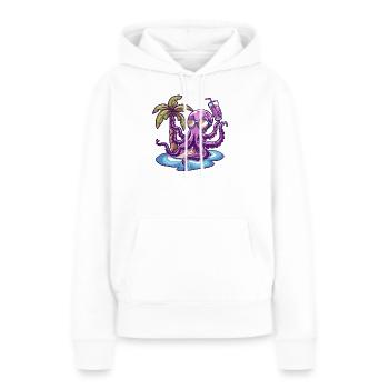 Vacances d’été de Octopus - Sweat à capuche Premium bio Femme - blanc - Devant - Julia (174cm)