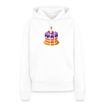 Gâteau d'anniversaire - Sweat à capuche Premium bio Femme - blanc - Devant - Julia (174cm)