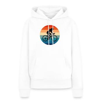 Idée cadeau de cyclisme sur route pour les amateurs de vélo de route - Sweat à capuche Premium bio Femme - blanc - Devant - Julia (174cm)