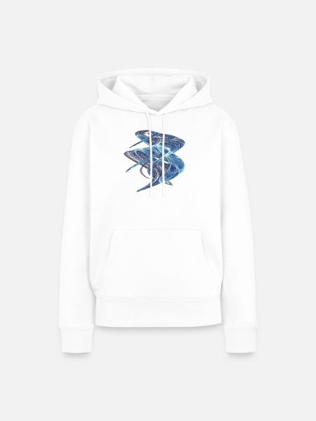 Eistanz – gezeichnet aus Licht - Frauen Premium Bio Hoodie - Weiß