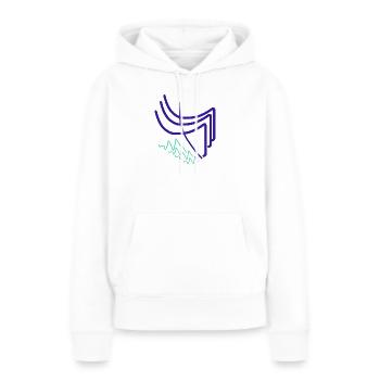 Was schenke ich einem Künstler? - Frauen Premium Bio Hoodie - Weiß - Vorne - Julia (174cm)