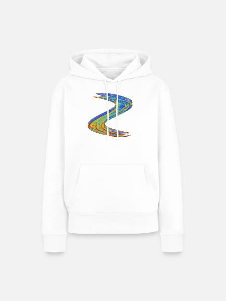 Lichtstrom – Schwingen des Chaos - Frauen Premium Bio Hoodie - Weiß