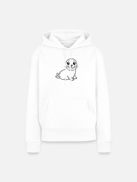Siegel - Frauen Premium Bio Hoodie - Weiß