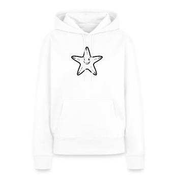 Étoile de mer - Sweat à capuche Premium bio Femme - blanc - Devant - Julia (174cm)