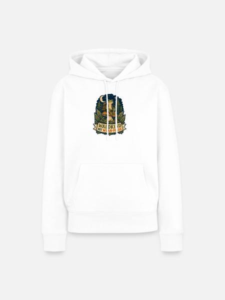 Waldkind mit WLAN-Pause - Frauen Premium Bio Hoodie - Weiß