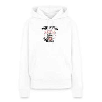 Kaffee Kuschelraccoon mit Herz - Frauen Premium Bio Hoodie - Weiß - Vorne - Julia (174cm)