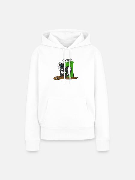 Du stinkender Stinktier-Cartoon-Tee - Frauen Premium Bio Hoodie - Weiß