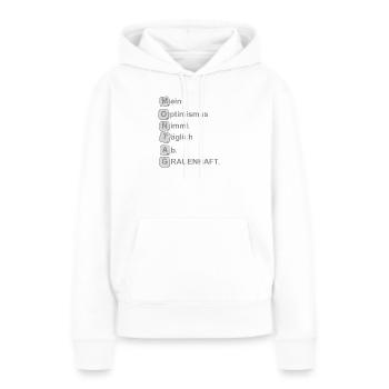 Montagsrätsel - Frauen Premium Bio Hoodie - Weiß - Vorne - Julia (174cm)