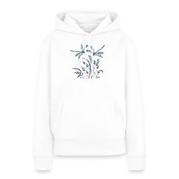 important - Sweat à capuche Premium bio Femme - blanc - Devant - Julia (174cm)