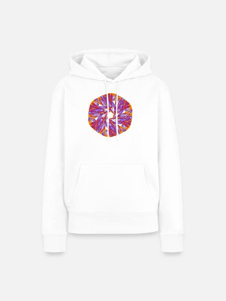 Glühender Stern - Frauen Premium Bio Hoodie - Weiß