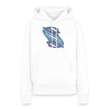 Crystal Streams – Attracteur étrange - Sweat à capuche Premium bio Femme - blanc - Devant - Julia (174cm)