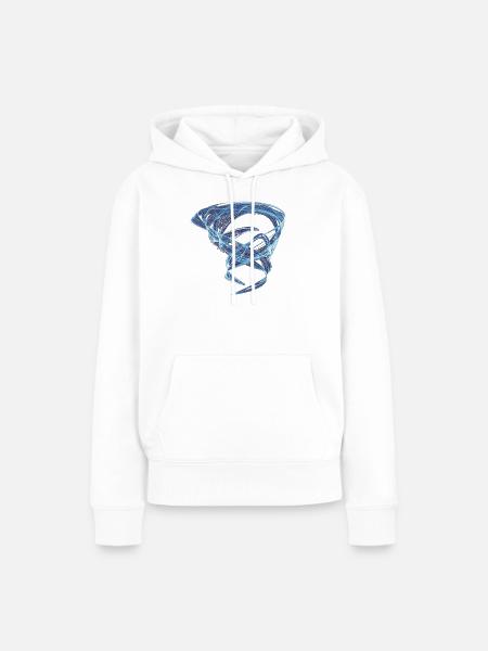 Eisbahnen des Chaos - Frauen Premium Bio Hoodie - Weiß