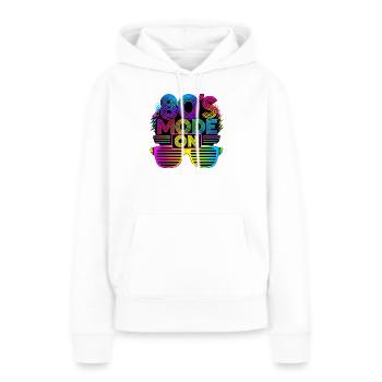 C’est mon costume des années 80 - Sweat à capuche Premium bio Femme - blanc - Devant - Julia (174cm)